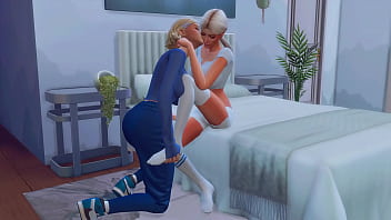 Futanari stepmom arranged hard anal sex for a straight stepdaughter sims me hentai animation