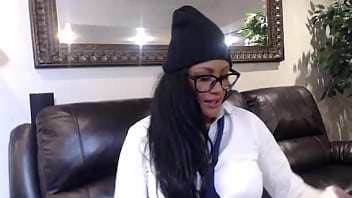 The cougar maxine x wears two different outfits to dildo fuck herself