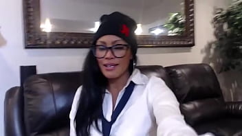 The cougar maxine x wears two different outfits to dildo fuck herself