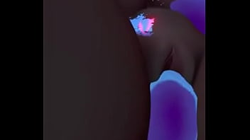 Slime girl fucking self with tenacle