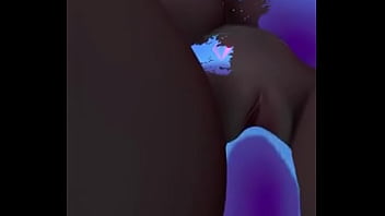 Slime girl fucking self with tenacle