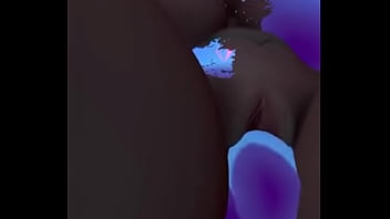 Slime girl fucking self with tenacle