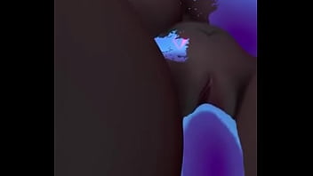 Slime girl fucking self with tenacle