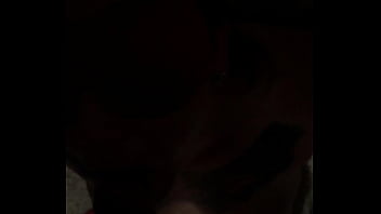 Girlfriend is blindfolded and tied up for some cock worshipping