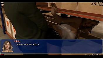 Two construction worker stuffed me with a big tool