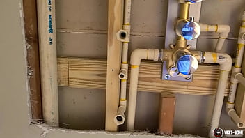 Milf vicky vette plays with her tits and sucking her plumber's cock