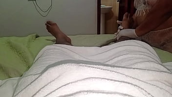 Joi massage ends in a rich blowjob by mature masseuse