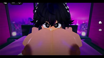Bitch is horny for big white cock in roblox
