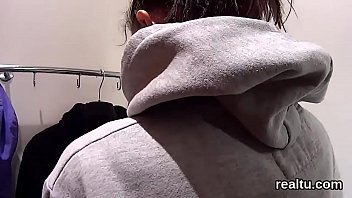 Beautiful czech teen is teased in the shopping centre and rode in pov