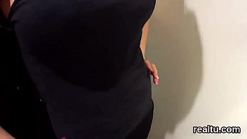 Beautiful czech teen is teased in the shopping centre and rode in pov