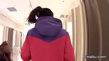Beautiful czech teen is teased in the shopping centre and rode in pov