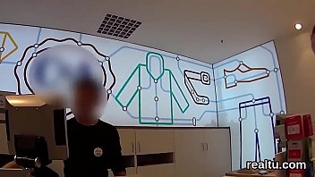 Beautiful czech teen is teased in the shopping centre and rode in pov