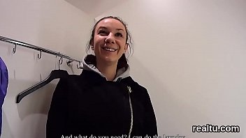 Beautiful czech teen is teased in the shopping centre and rode in pov