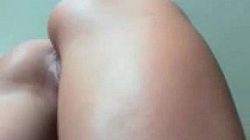 Busty brunette show shaved pussy on webcam