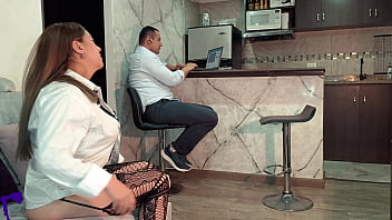 Hot latina milf wife seduces on video call with blowjob hardcore doggy style & cum in mouth