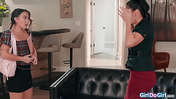 Clumsy asian kimmy kimm spills coffee on her big tits milf boss sheena ryders rug and is taught a lesson by being facesitted and squirted in her mouth