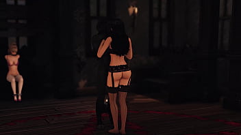 Demon with big dick fills eager cum sluts with so much jizz on halloween wicked whims