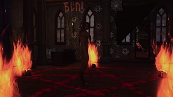 Demon with big dick fills eager cum sluts with so much jizz on halloween wicked whims