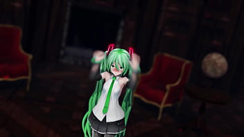 Miku hatsune undress dance hentai pussy plug toy reversible campaign song mmd 3d green hair clip