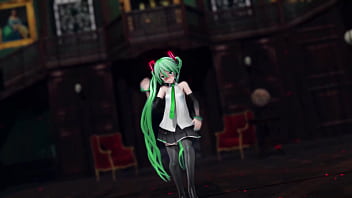 Miku hatsune undress dance hentai pussy plug toy reversible campaign song mmd 3d green hair clip