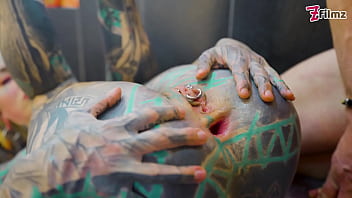 Hard anal at the tattoo shop – atm & facial for this tatted pornstar