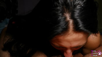 Closeup blowjob before bed