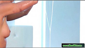 Masseuse gives nuru wet massage 09