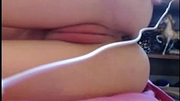 Sweetie plugs her butthole and hitachis pussy