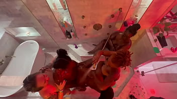 Sultry 5 girl shower orgy extravaganza