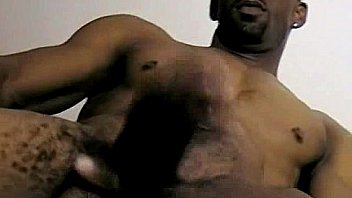 Amateur Ebony Hunk Tugging On His Rock Hard Cock thumbnail