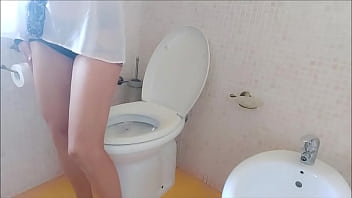 The pee does not go down by itself there are also farts