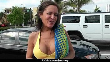 Tight teen fucks a man in front of the camera for cash 11