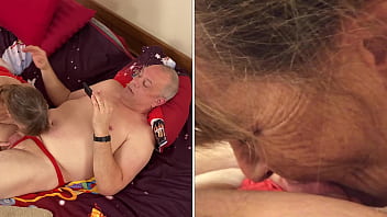 Old mature celebrates christmas in july by giving a great blowjob Old mature celebrates christmas in july by giving a great blowjob