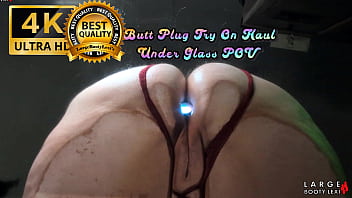 Butt plug try on haul in clear seat pov 4k landscape