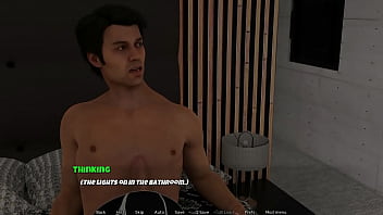 Erection on the first night together and she goes to the bathroom to touch herself