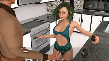 Erection on the first night together and she goes to the bathroom to touch herself