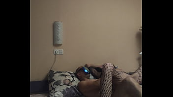 Mature fitness wife cowgirl in stockings