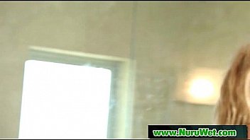 Exotic asian masseuse gives a full service nuru massage 16