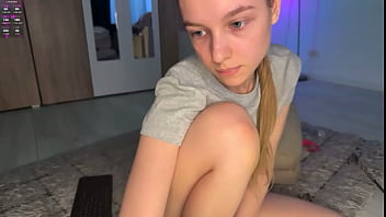 Blonde girl fucking anal with vibro