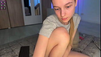 Blonde girl fucking anal with vibro