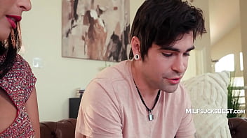 Sexy latina milf offers step son bj after learning her gf never gave him one