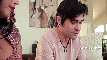 Sexy latina milf offers step son bj after learning her gf never gave him one