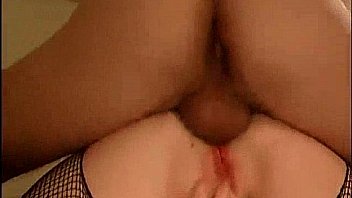 Brunette in fishnets butt fucking shock wave