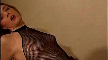 Brunette in fishnets butt fucking shock wave