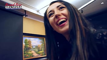 Petite hot olyssia and kinky cutie ryann lick their twats and share a cock