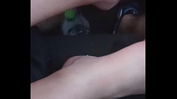 She plays with my dick with feet