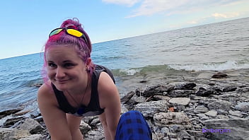 Preview timber suck a cock by the lake