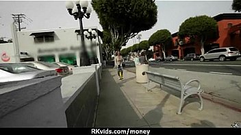 Tight teen fucks a man in front of the camera for cash 19