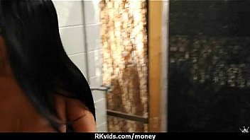 Tight teen fucks a man in front of the camera for cash 19