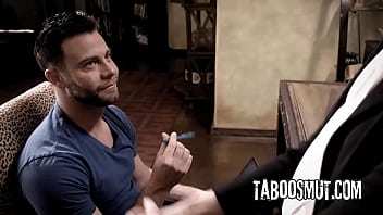 Blonde matchmaker has sex with her client at her office